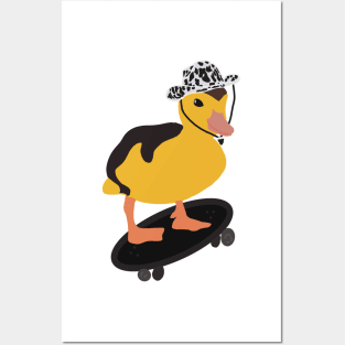 Skater duck Posters and Art